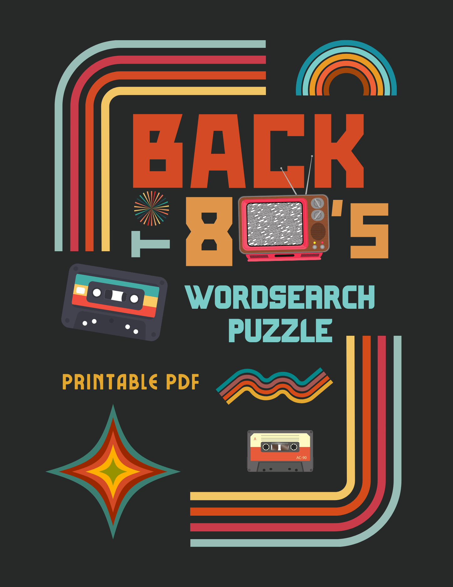 Back to the 80's Crossword Puzzle Ebook: Printable PDF Download