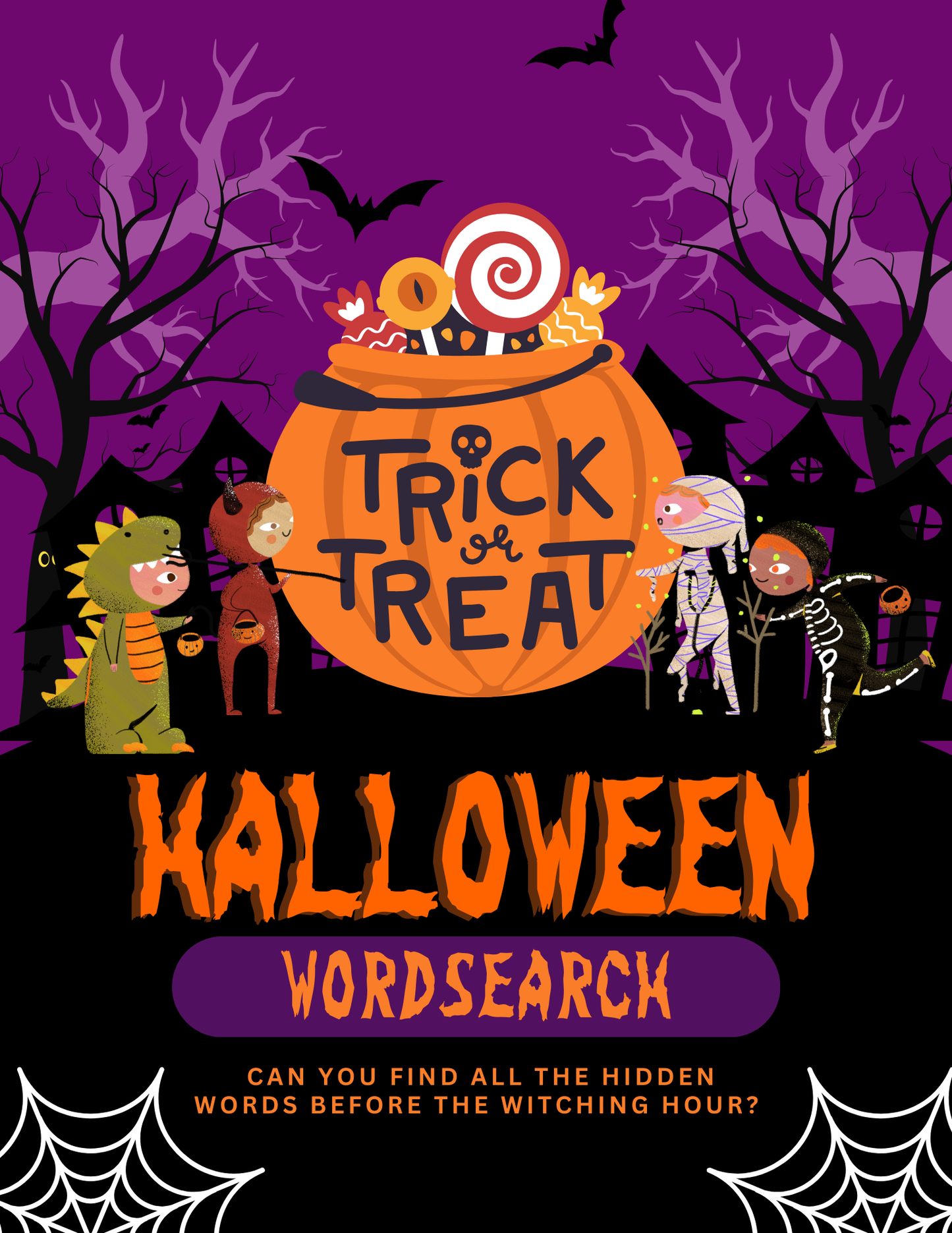 Fun & Spooky Halloween Word Search for Kids | Printable Puzzle Activity