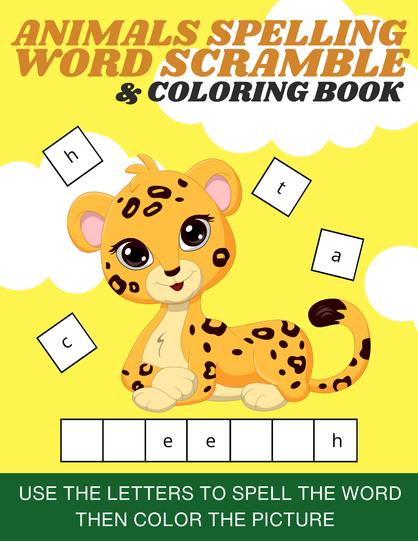 Fun Kids' Word Scramble Puzzle and Coloring Page - Printable PDF Download