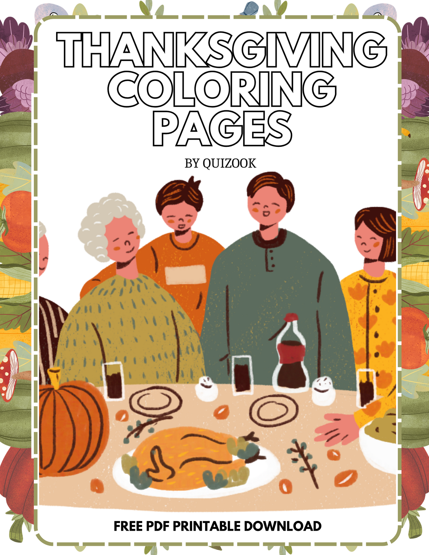 17-Page Thanksgiving Coloring Pages for Kids – Printable Set!