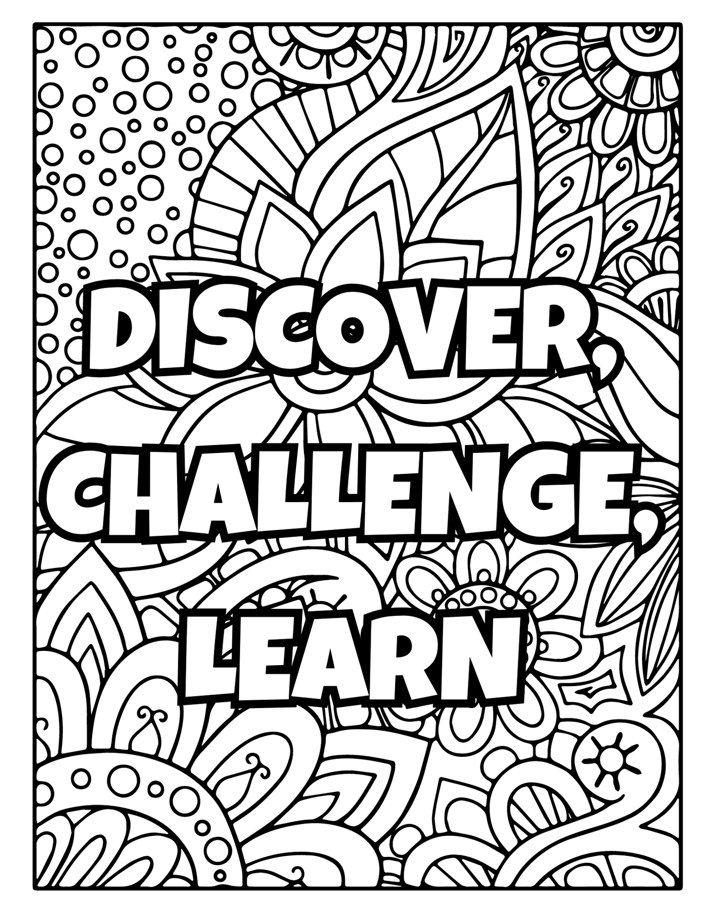 Printable Mandala Coloring Book with Inspirational Quotes