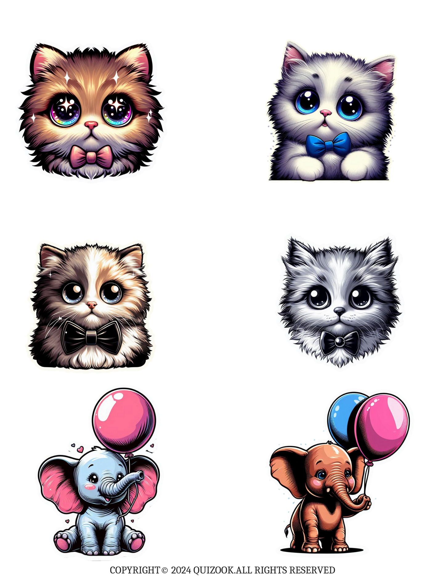 Cute Digital Animal Stickers: Downloadable Collection ages (3-5)