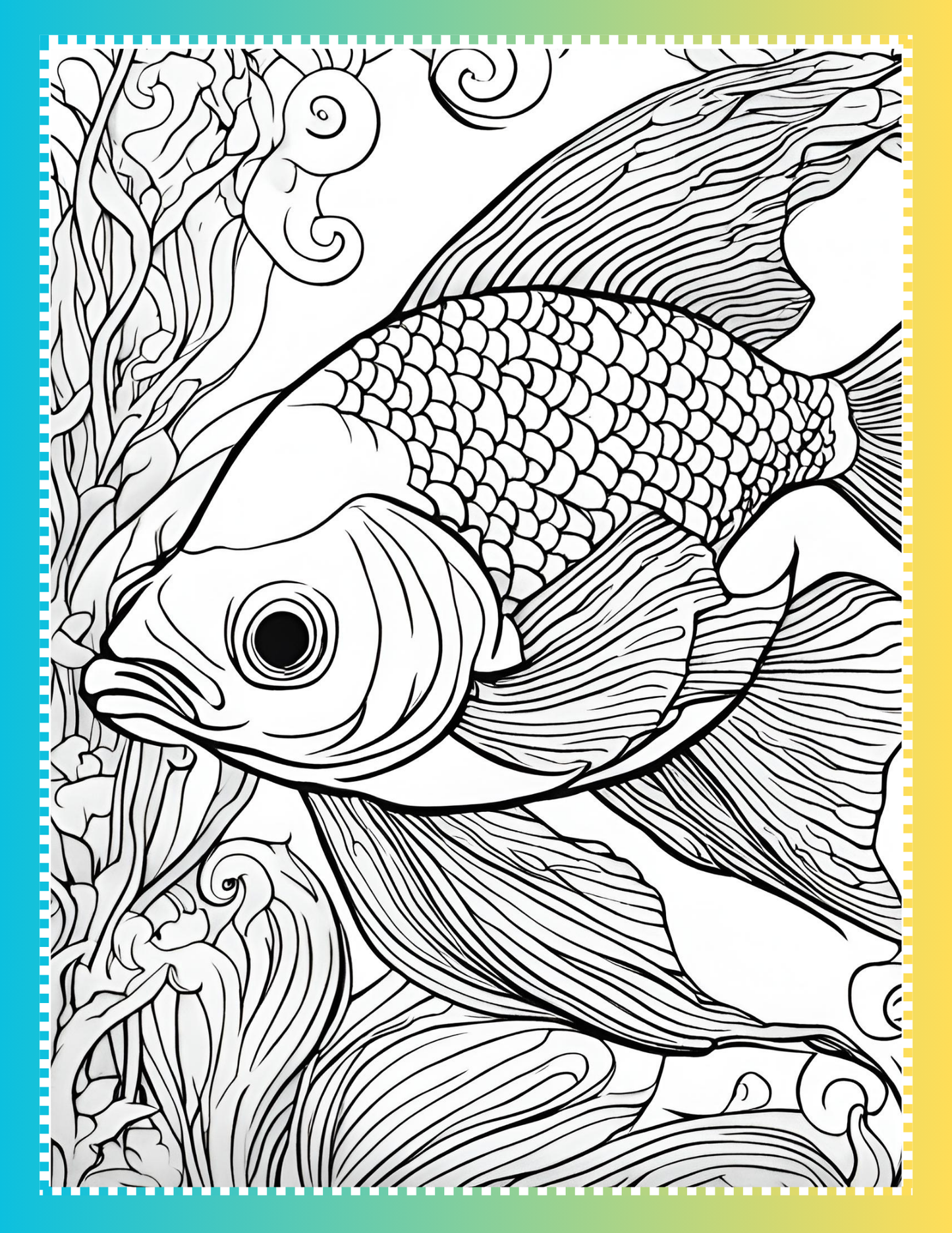 Free Printable Koi Fish Coloring Pages
