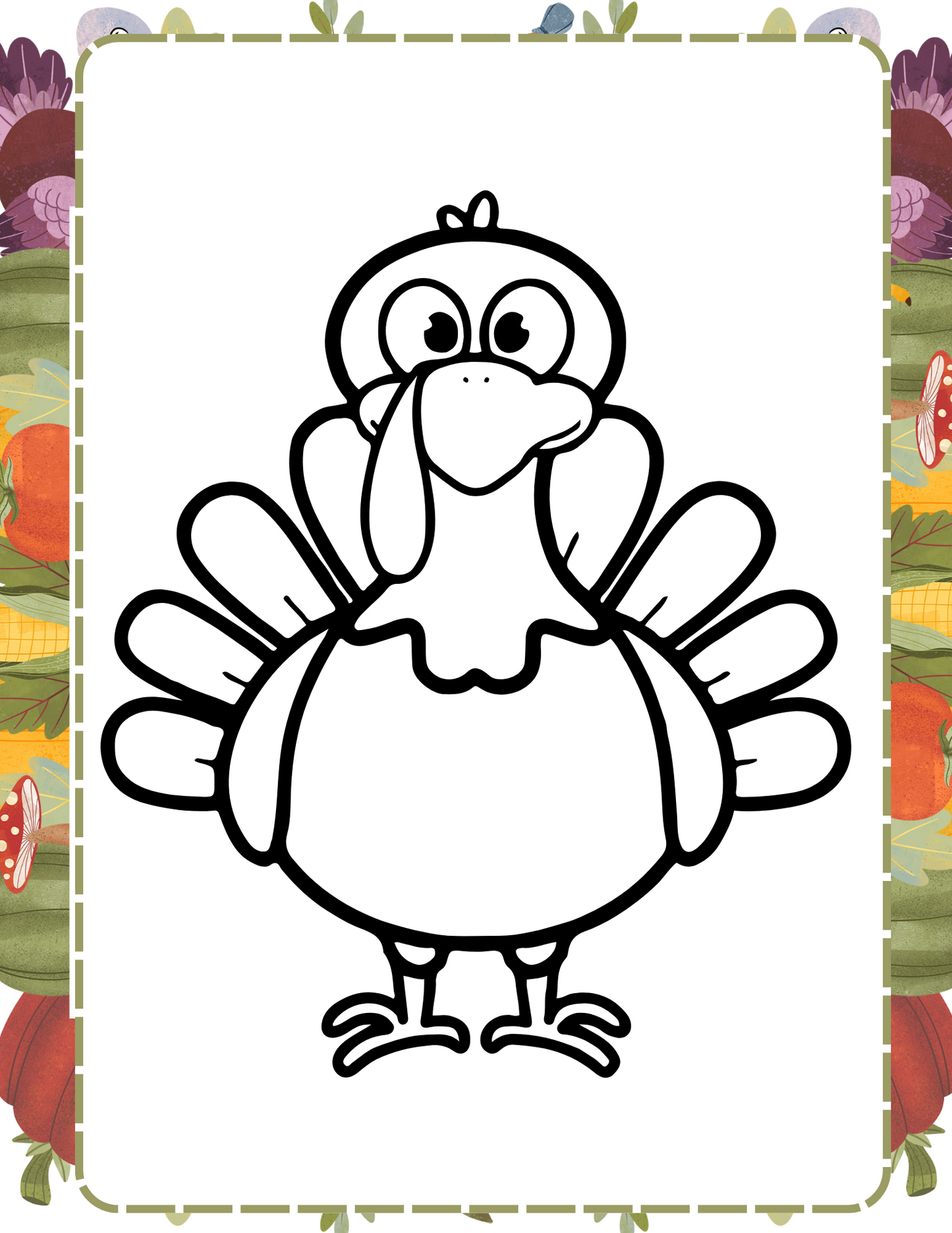 17-Page Thanksgiving Coloring Pages for Kids – Printable Set!