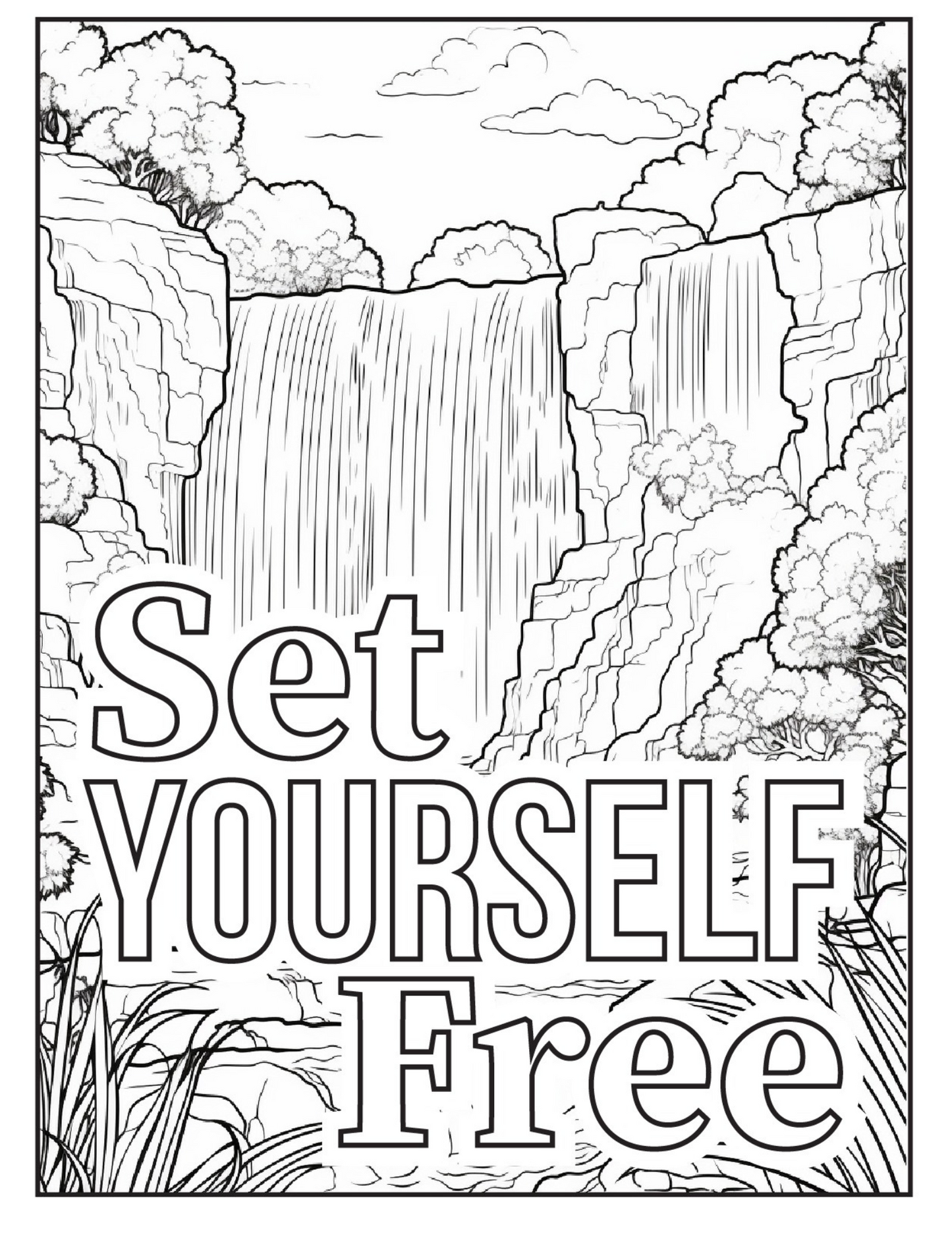 Positive and Inspirational Quotes - Coloring Book