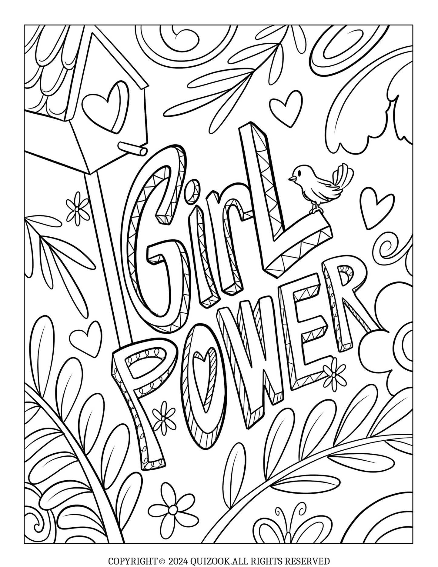 Printable Coloring Pages For Girls-Hand Drawn