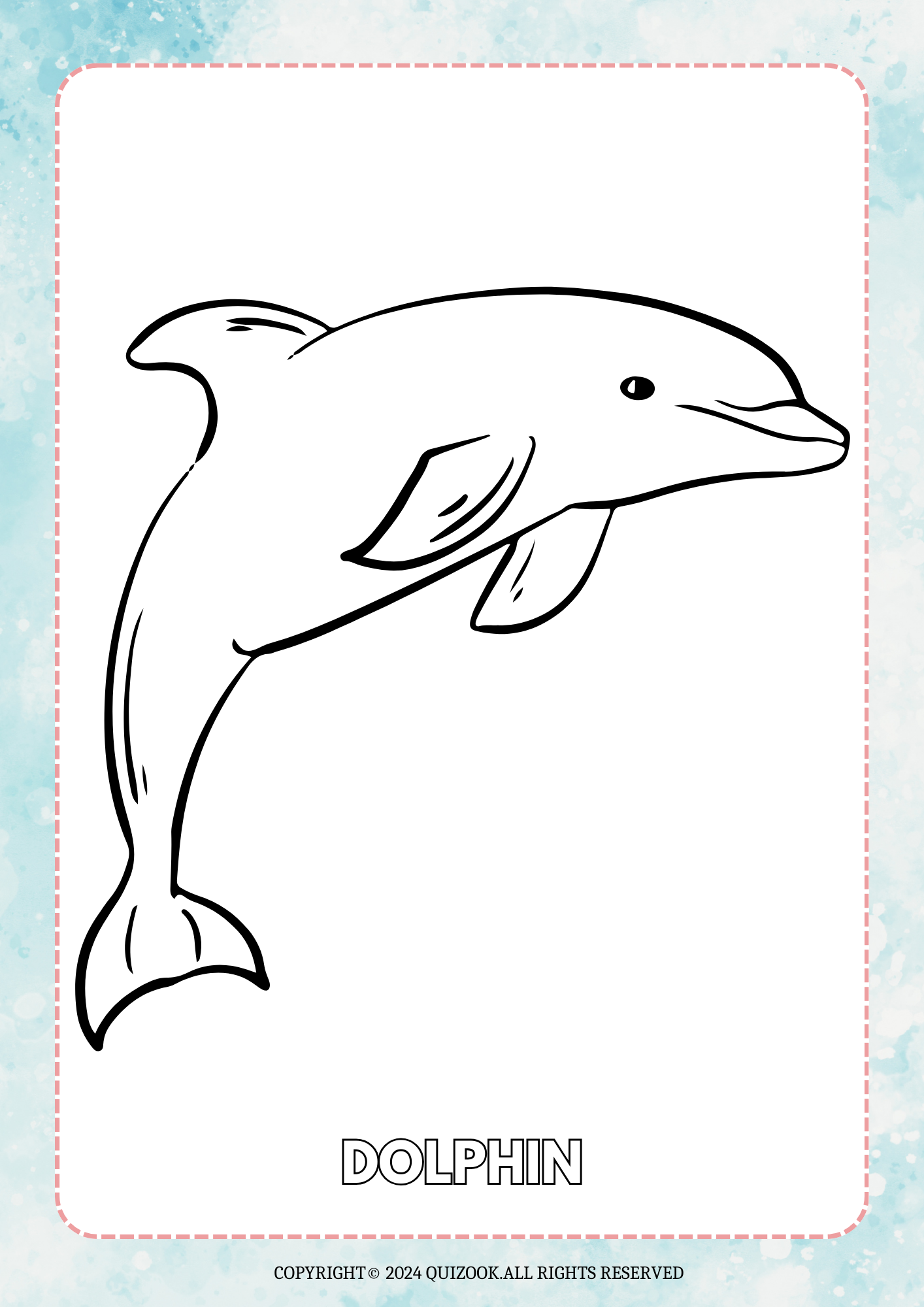 Sea Animals Coloring Book for Kids: 50-Page Printable PDF