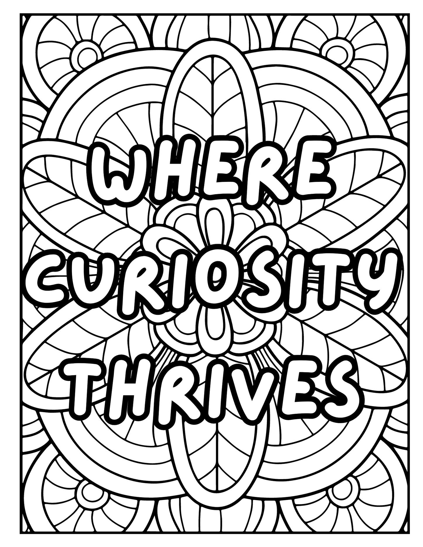 Printable Mandala Coloring Book with Inspirational Quotes
