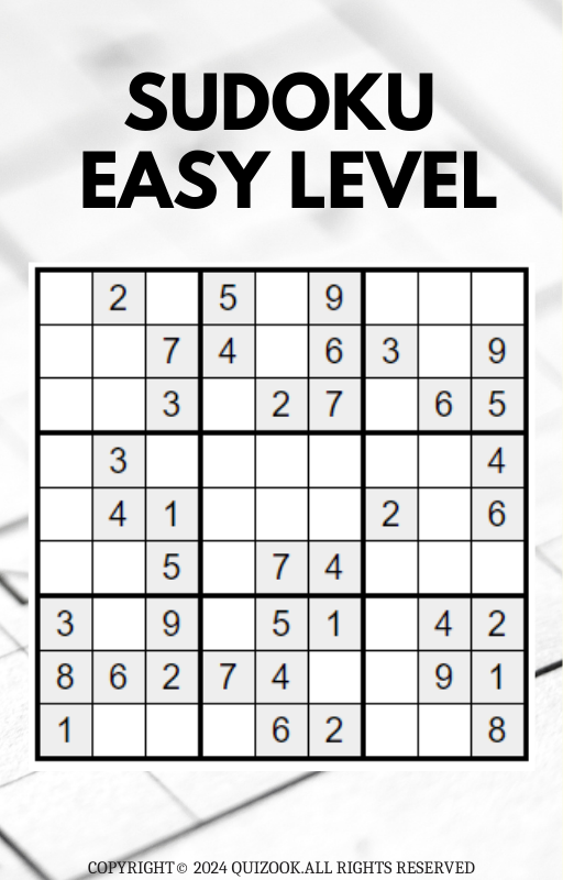 Sudoku Puzzle Book Printable PDF