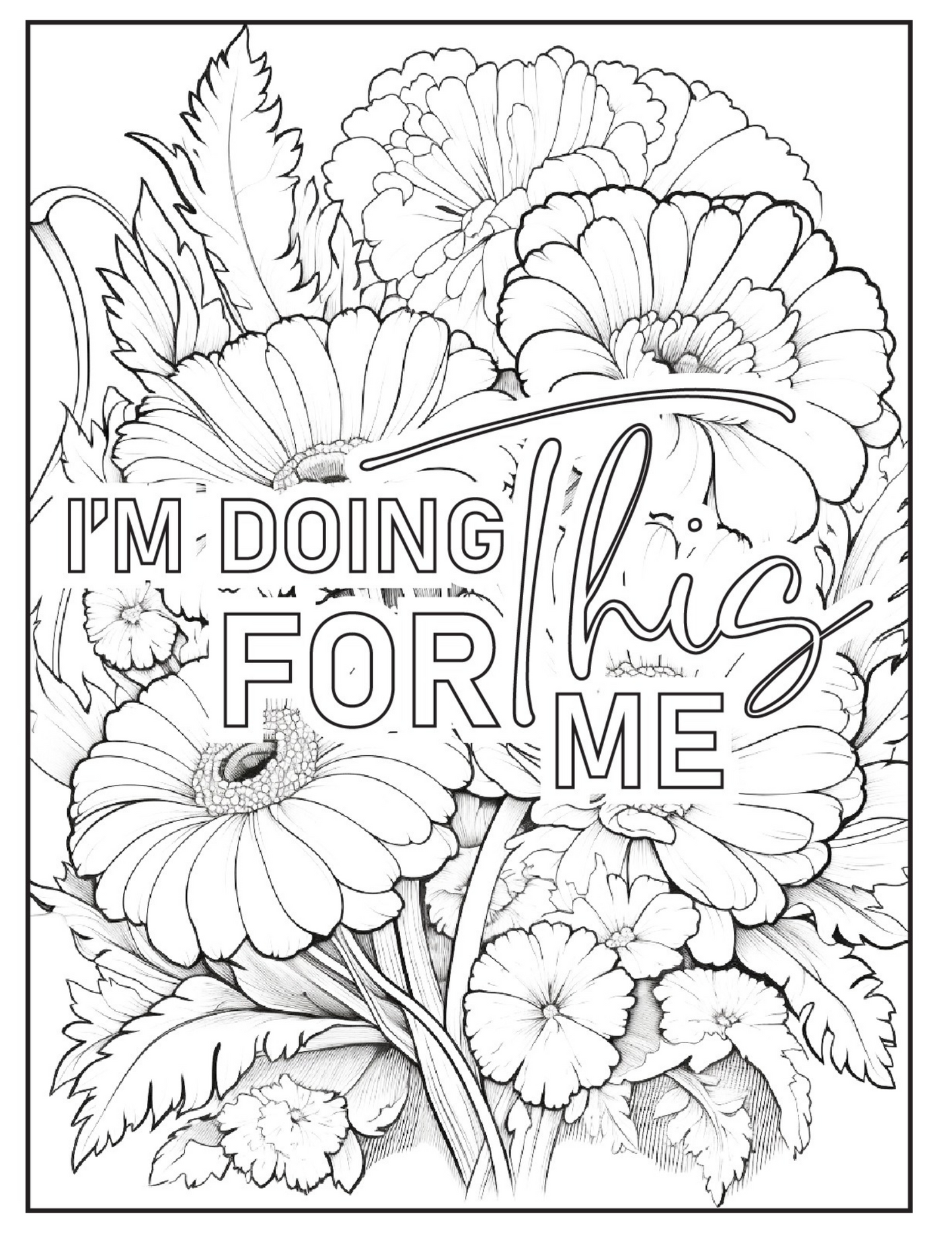 Positive and Inspirational Quotes - Coloring Book