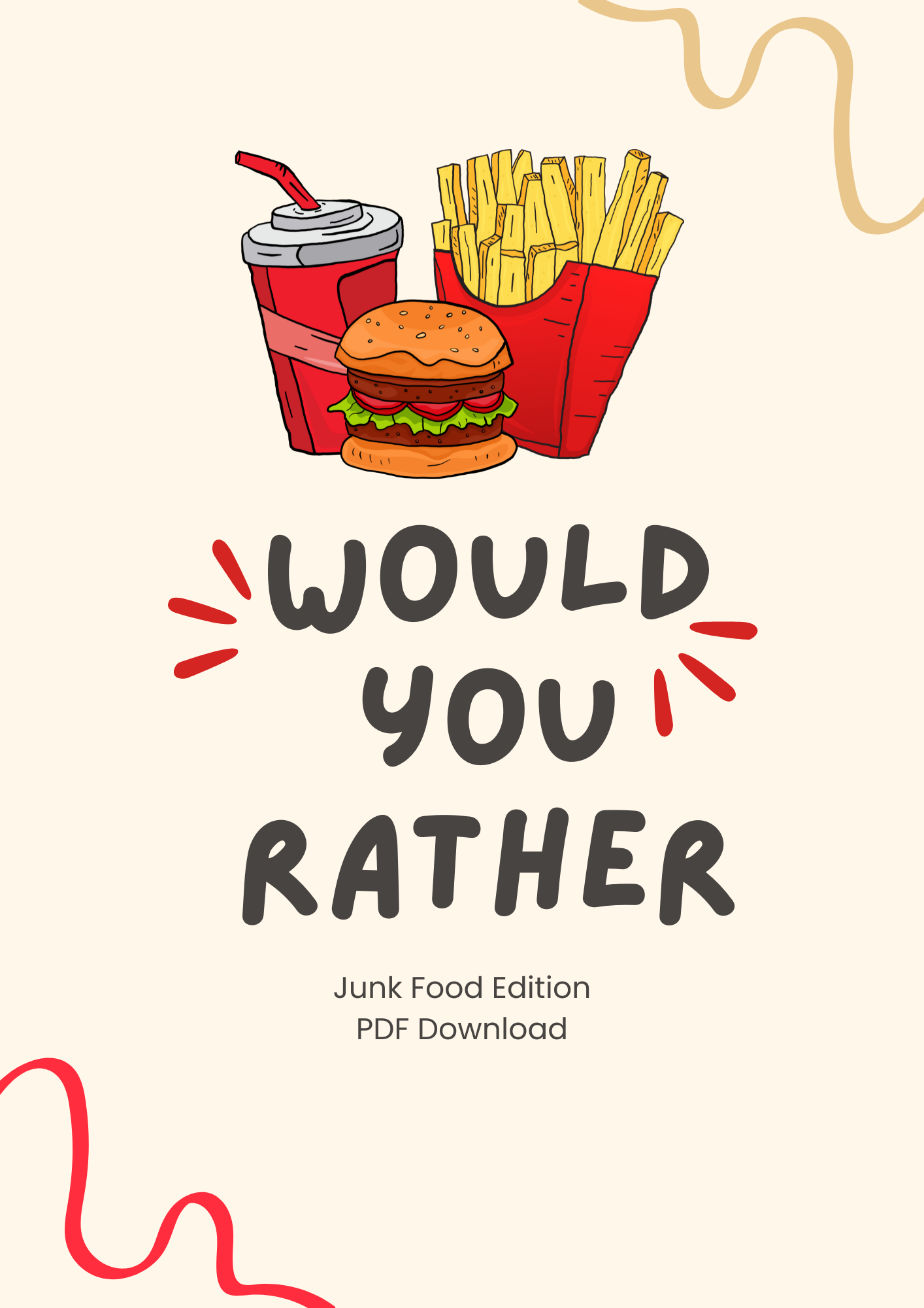 Would You Rather Game for Kids: 50-Page Printable PDF Download