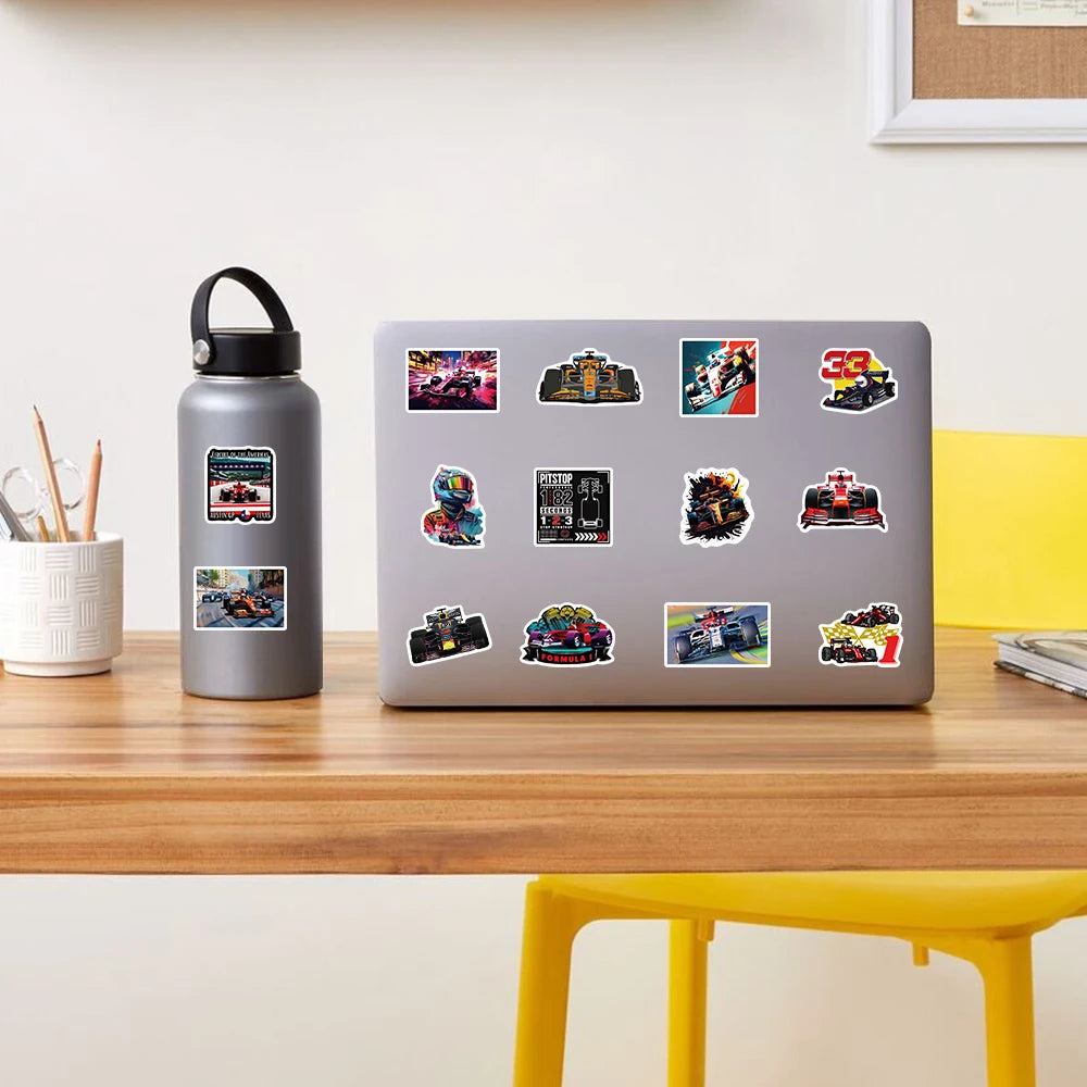 F1 Formula One Racing Stickers 50PCS for Cars, Laptops, and DIY Decorations