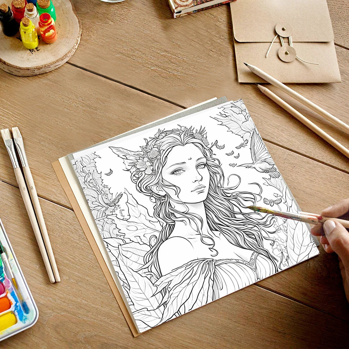 Fairy Coloring Book with 20 Pages for Creative Inspiration and Stress Relief