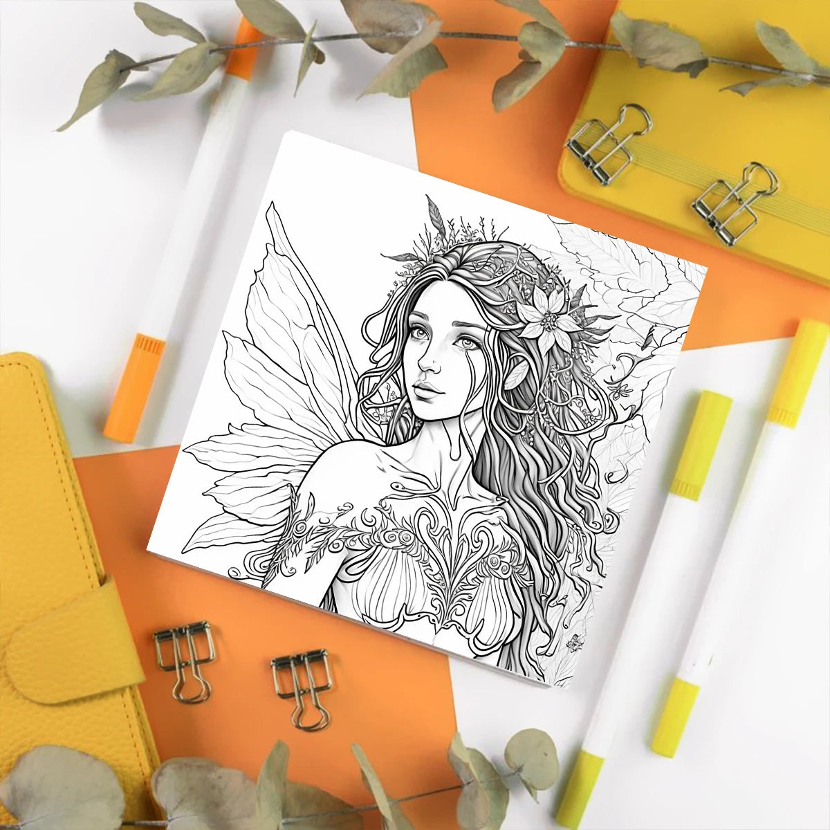 Fairy Coloring Book with 20 Pages for Creative Inspiration and Stress Relief