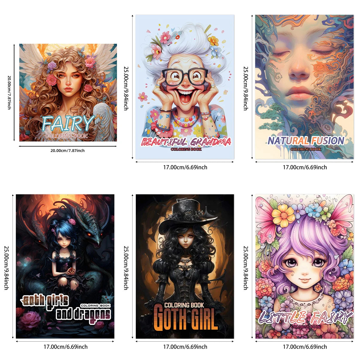 Fairy Coloring Book with 20 Pages for Creative Inspiration and Stress Relief