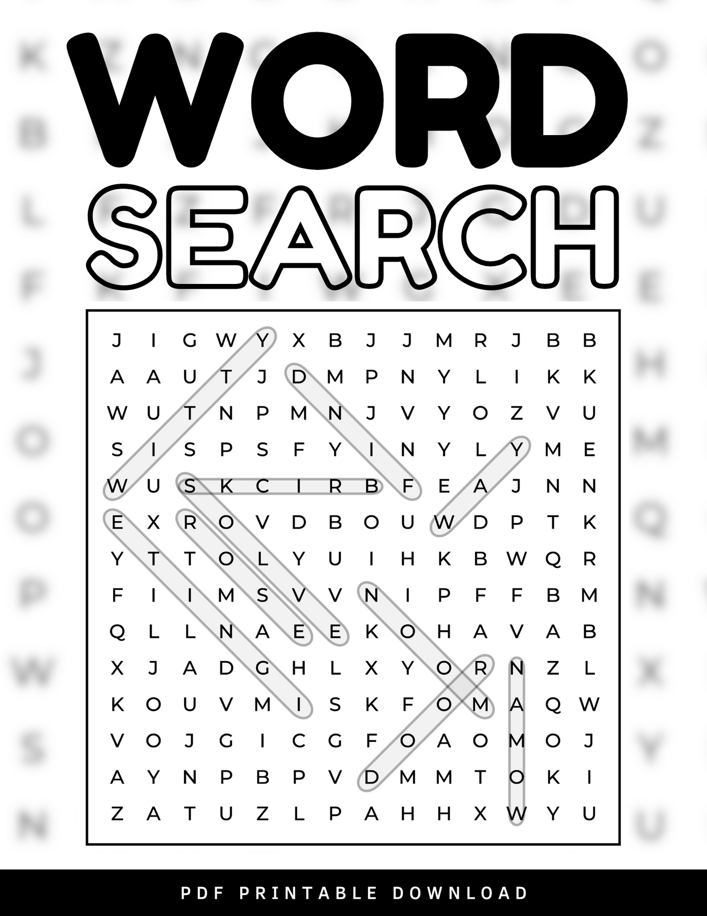 50-Page Word Search with 50 Answers: Printable PDF for Fun and Learning