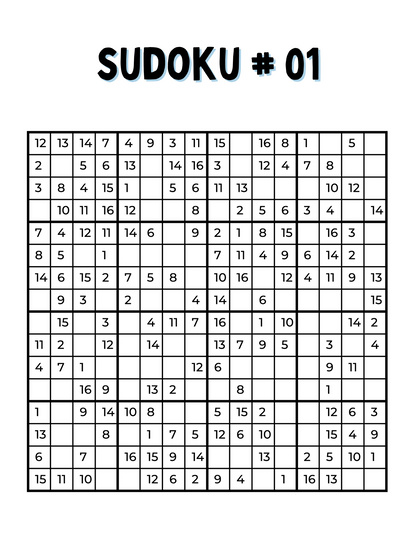 Printable Sudoku Collection | Fun, Challenging Puzzles for All Skill Levels
