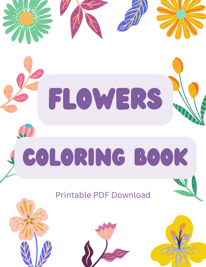 Unwind and Bloom: A Stress-Relieving Adult Coloring Book with 50 Beautiful Flowers  pen_spark