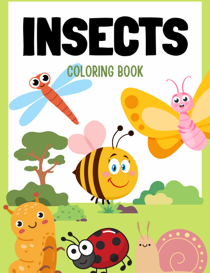 20 Fun Insect Coloring Pages for Kids | Printable PDF Activity Book