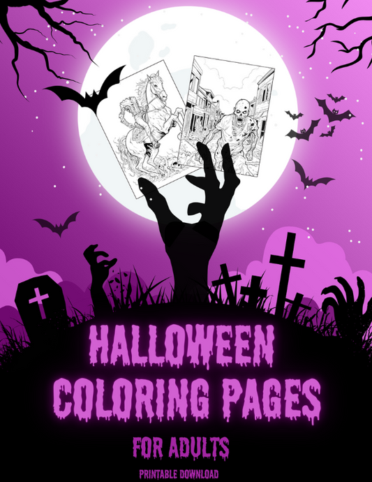 Spooky & Intricate Halloween Coloring Pages for Adults