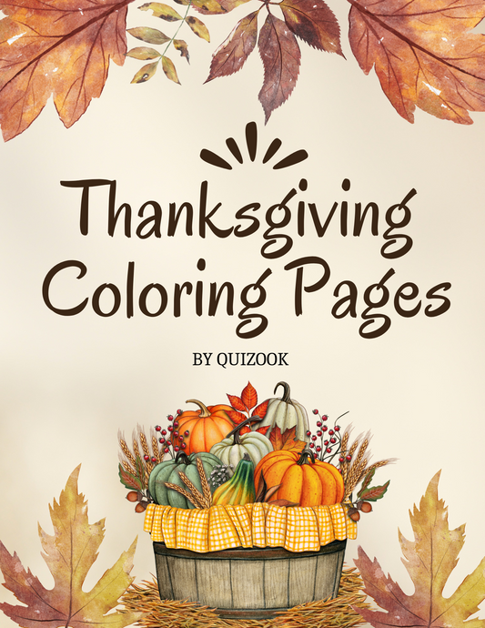 Thanksgiving Coloring Pages for Kids – 17-Page Premium Printable Set!