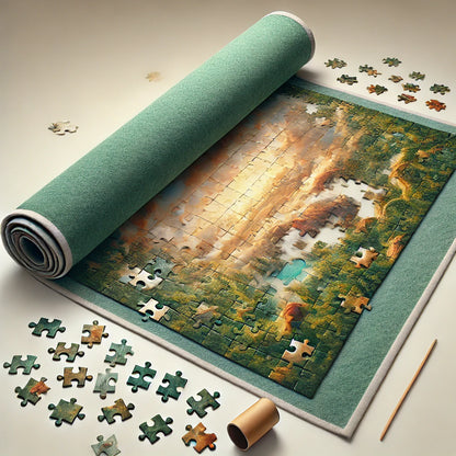 Jigsaw Puzzle Roll Mat for Easy Puzzle Storage & Organization