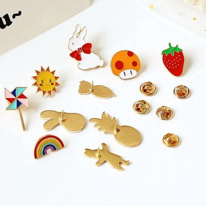 Enamel Badges Set: 10-100PCS of Diverse Icons for Bags and Clothes