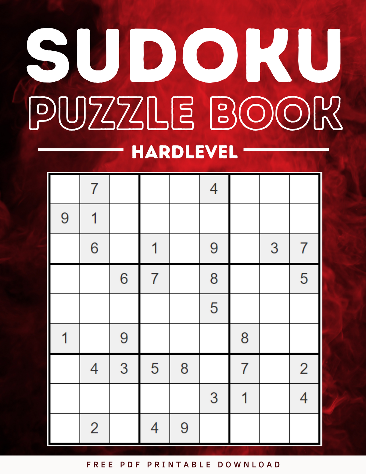 Advanced Sudoku Printables – Free Hard Level Sudoku PDF – Quizook