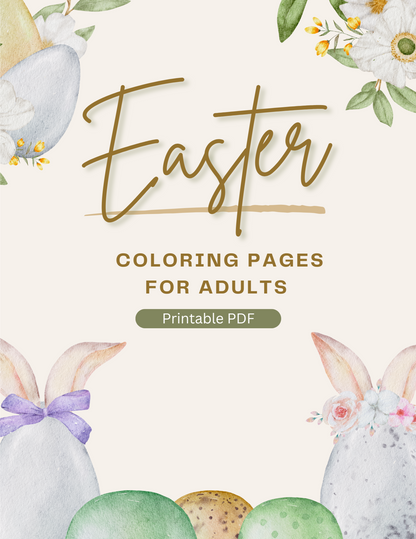 Hand-Drawn Easter Adult Coloring Pages